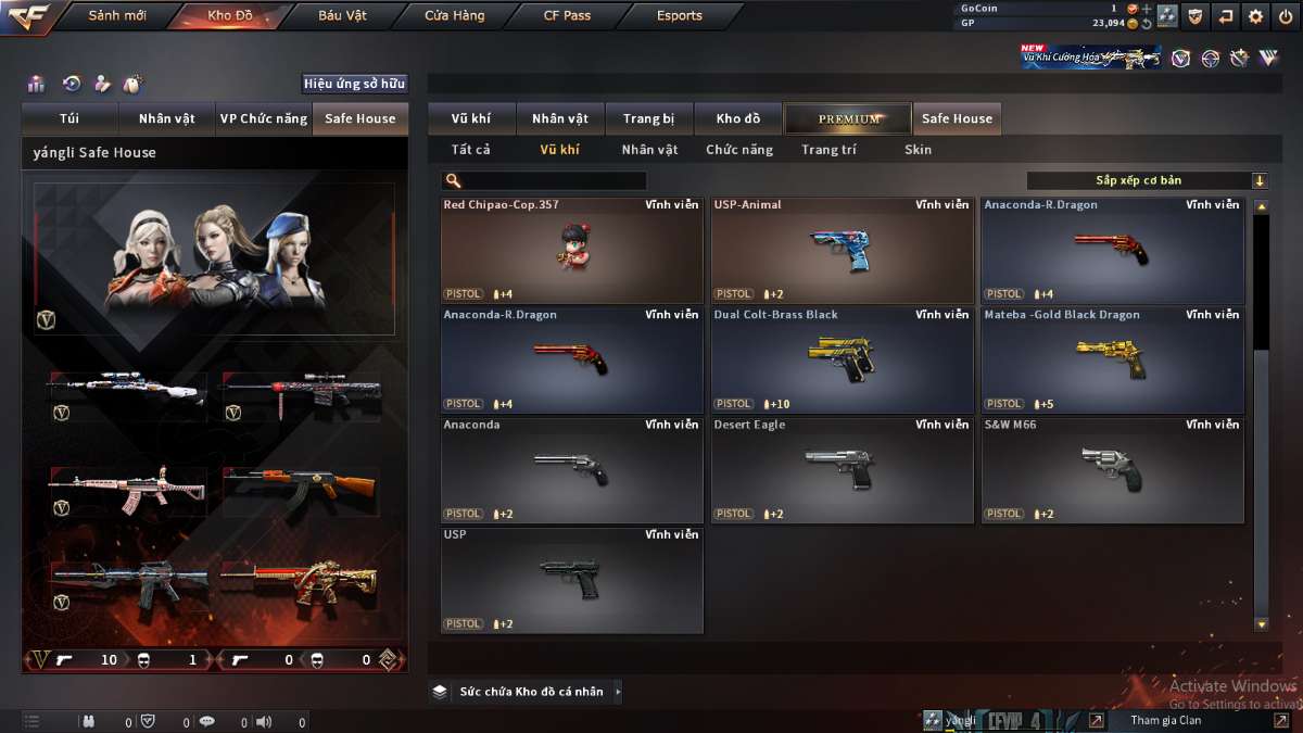 shop acc cf uy tin gia re